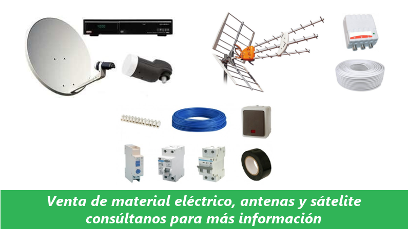 Materiales eléctrico, antenas y satélite Águilas
